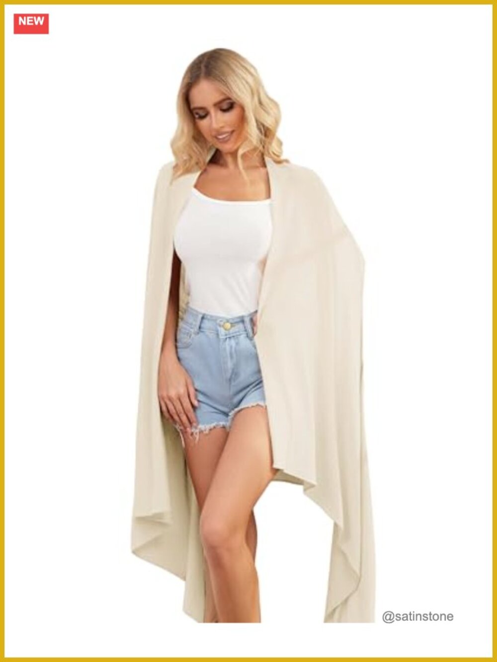 Tencel Cashmere Shawl Wrap, UPF 50+ Lightweight Travel Scarf Blanket